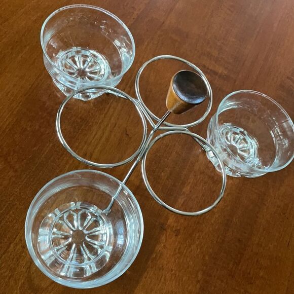 Mid Century Teak & Chrome Condiment Caddy - Picture 4 of 6